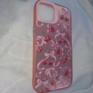 Iphone 15 - Pink Cherry Pattern Phone Case